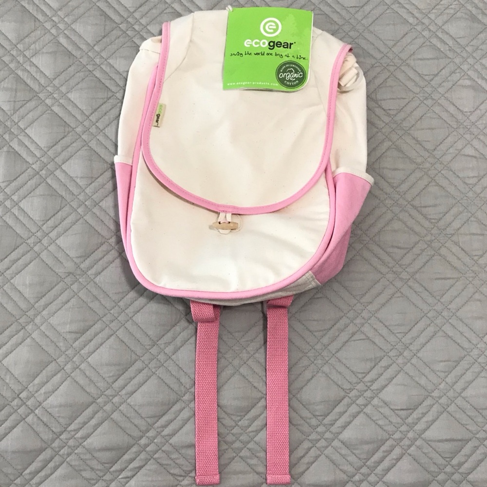 Ecogear Cream & Pink Panda 14 inch Canvas Backpack